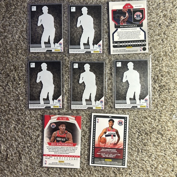 Rui Hachimura Los Angeles Lakers Panini Prizm Clearly Rookie Card #58, #88, #569 - Picture 5 of 6